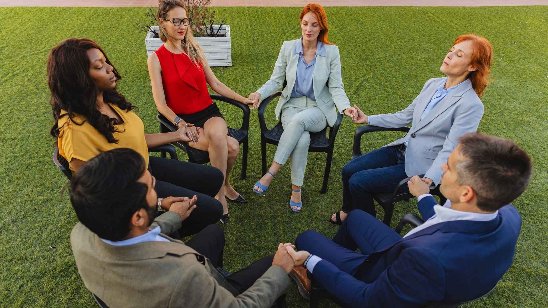 a group therapy session in Idaho