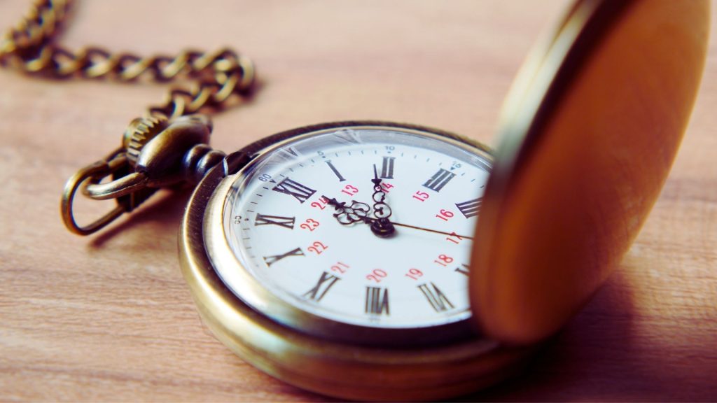 Pocket watch symbolizing the long, unpredictable timeline of Post-Acute Withdrawal Syndrome.