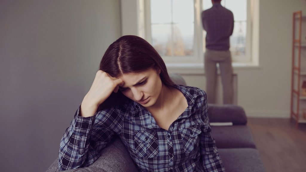 Partner feeling overwhelmed by addiction and family strain